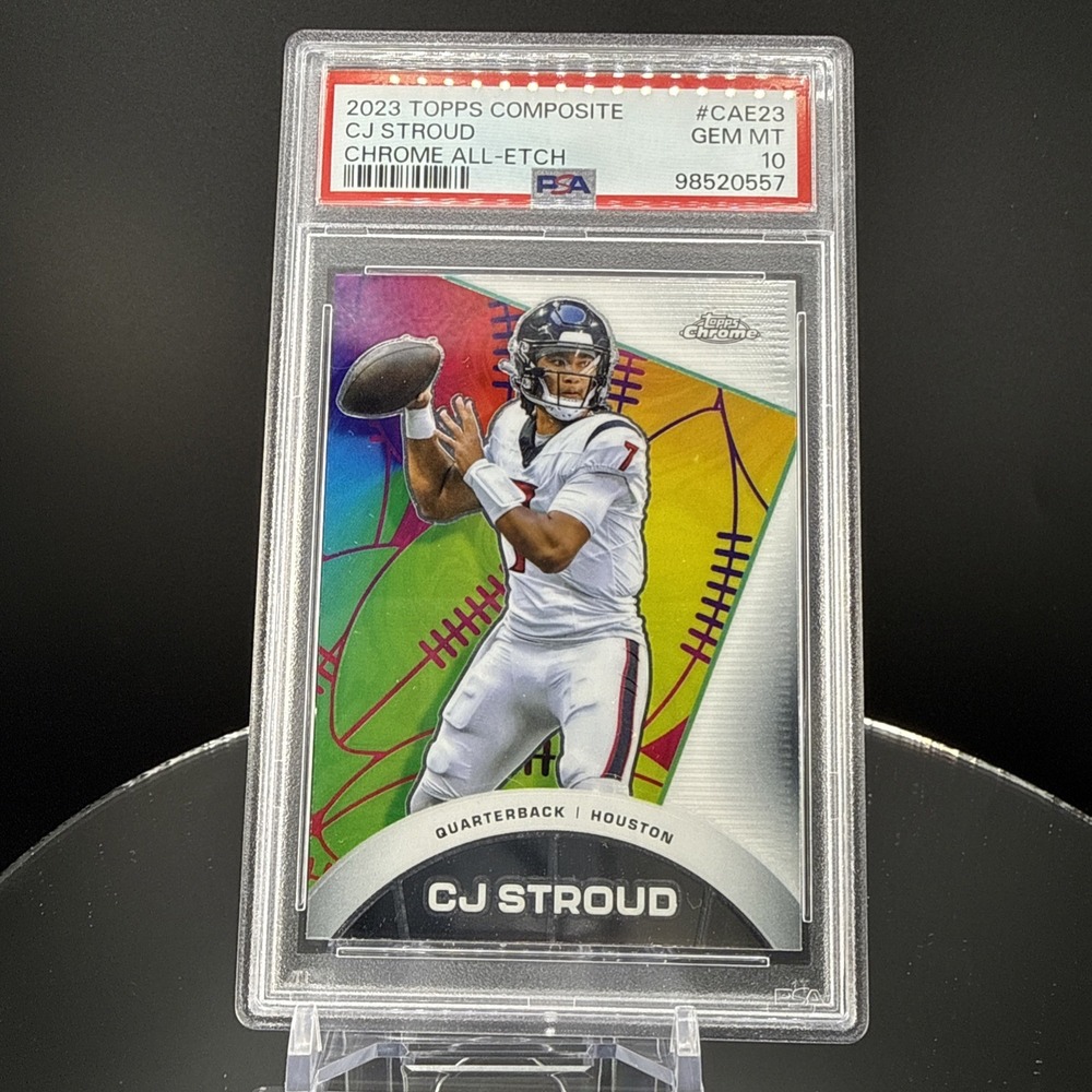 CJ Stroud 2023 Topps Chrome ALL-ETCH #CAE-23 Football Card PSA 10 Gem Mint